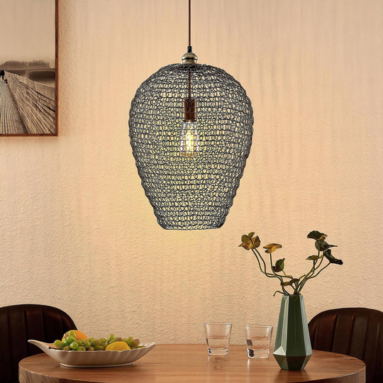 Lindby Benja pendellampa, 1 lampa, mässing