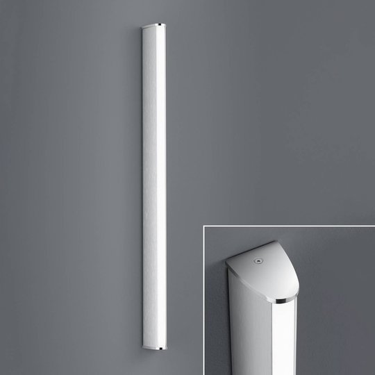 BANKAMP Pure F LED-vägglampa 55 cm nickel
