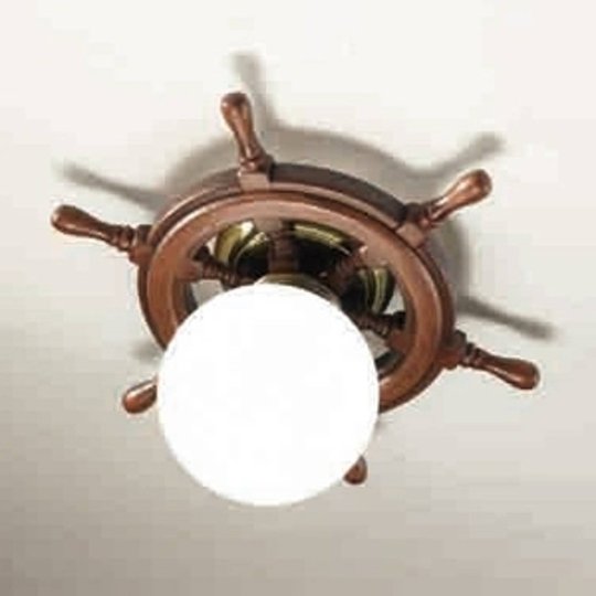Vacker plafondlampa Timone, vitt klotglas