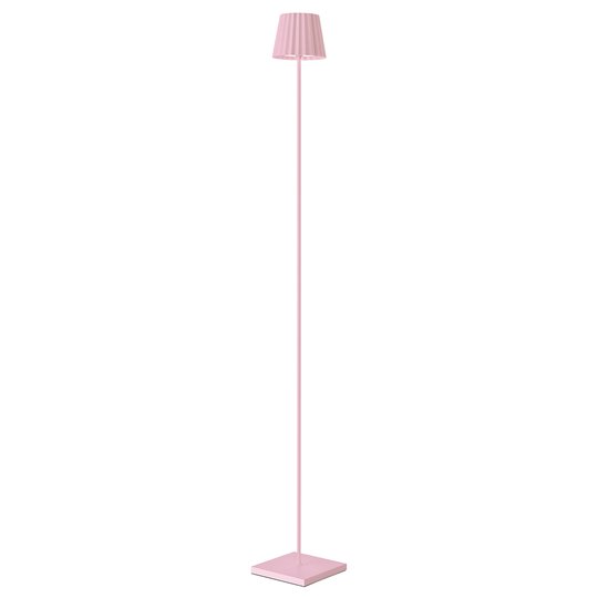 LED-golvlampa Troll för utomhusbruk, rosa