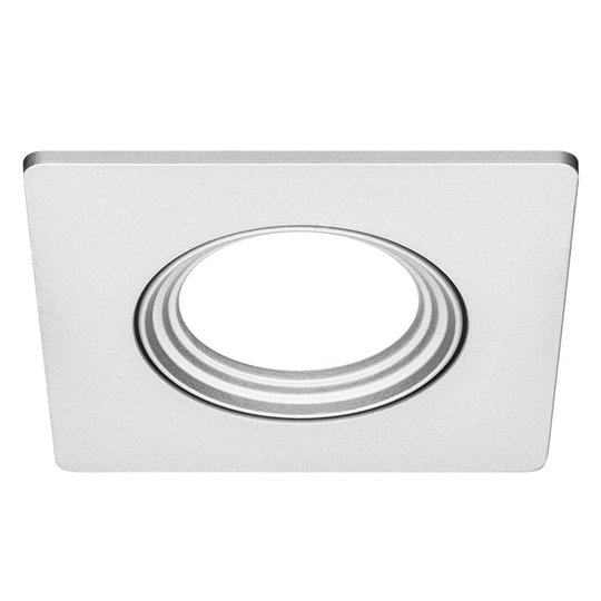 Inbyggnadsram kantig till 6,8 cm öppningar silver