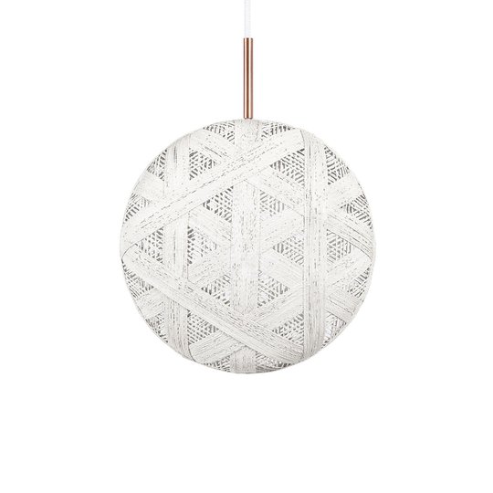 Forestier Chanpen M Hexagonal hänglampa, vit
