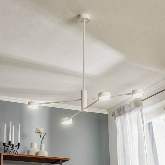 Taklampa Orbit IV, vit, 4 lampor