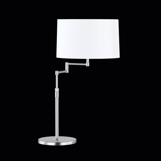 Fribärande bordlampa Loop med chintz-skärm