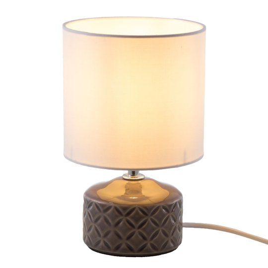 Bordslampa Jon med keramikfot, grå
