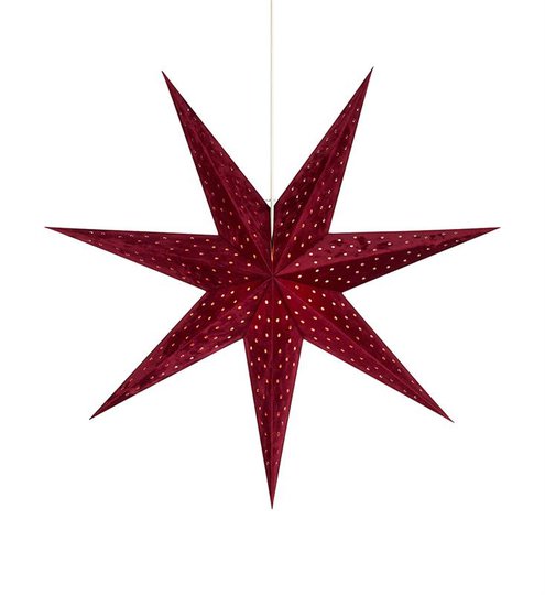 Velours stjärna 45cm (Röd)