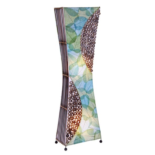 Golvlampa Talia med naturliga material, 100 cm