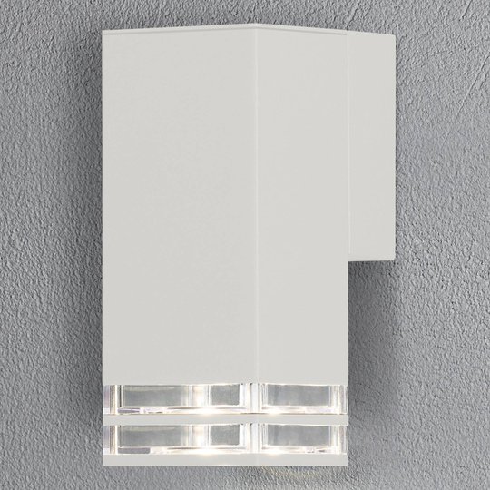 Utomhusvägglampa Antares downlight 19 cm, vit