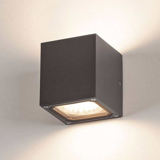SLV Sitra Cube utomhusvägglampa, antracit