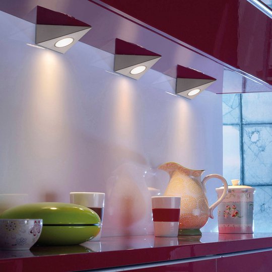 LED-bänklampa Amon CCT, 3-pack, trekantig