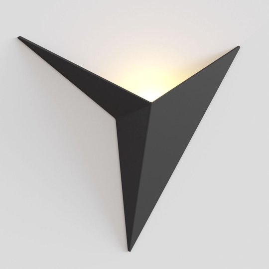 LED-vägglampa Trame svart