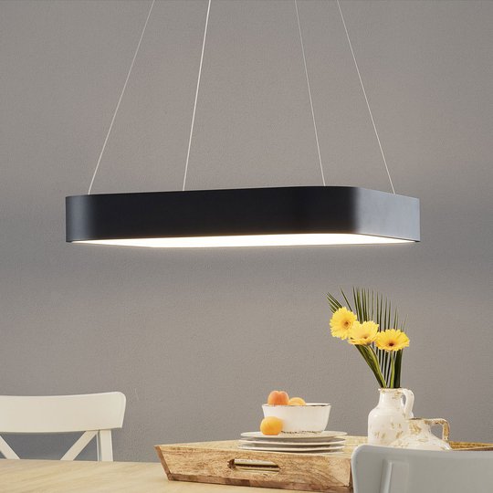 LED-hänglampa Grand 60 x 60 cm, svart