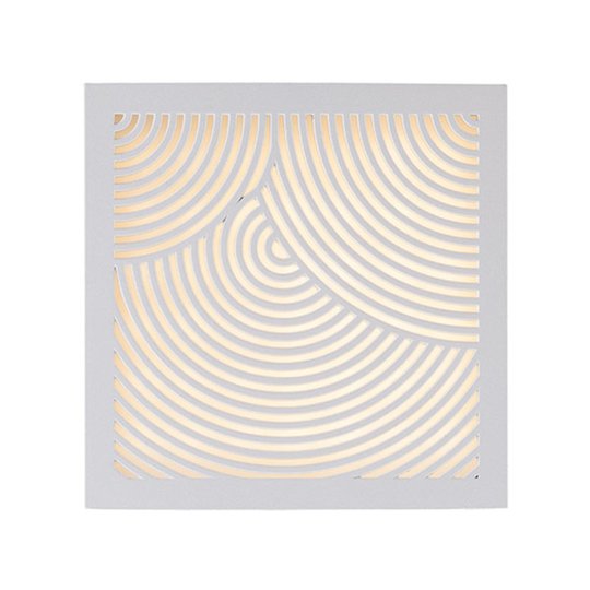 LED-utomhusvägglampa Maze Bended i vitt