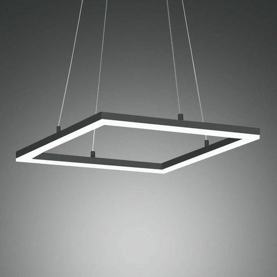 LED-pendellampa Bard, 42x42 cm, antracit