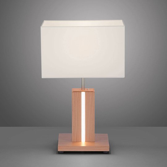 Bordslampa Amanda i träoptik 2 lampor