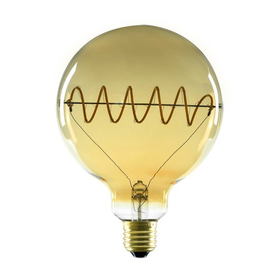 SEGULA LED glob G125 E27 8 W curved plus, guld