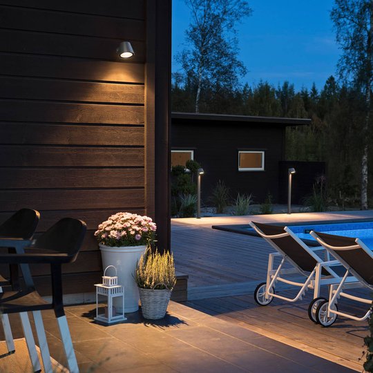 Utomhusvägglampa Trieste aluminium, antracit