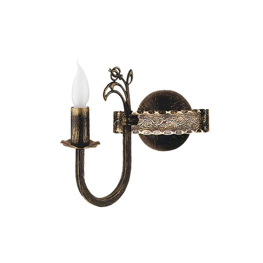 Vägglampa Castle mörkt handpatinerad 1 lampa