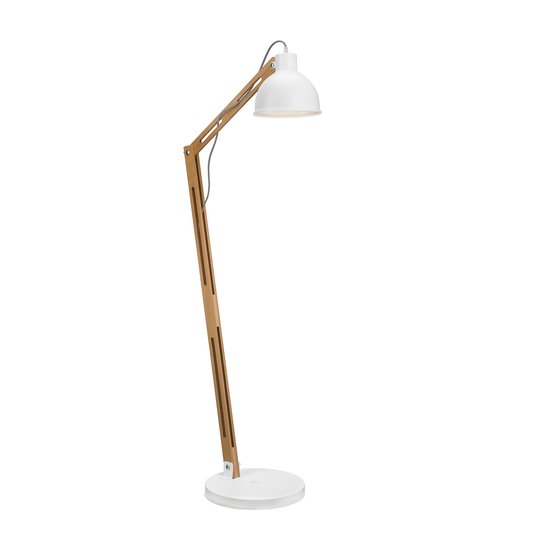 Golvlampa Skansen, justerbar, vit