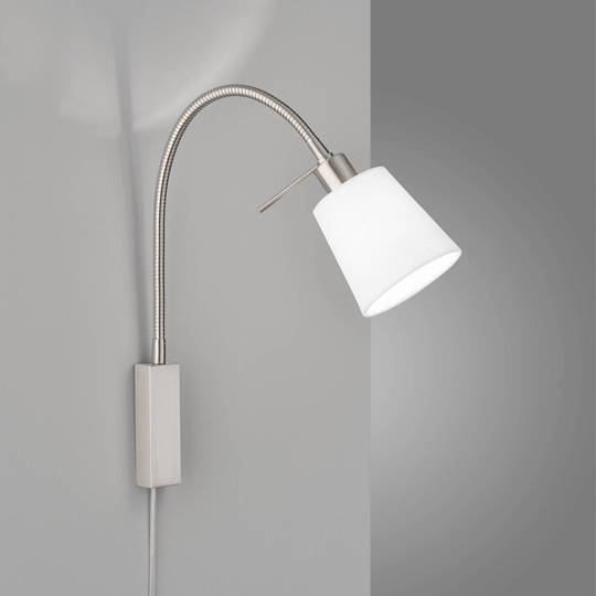 Vägglampa Moln av chintz, nickel/vit