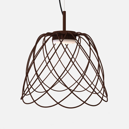 LED-hänglampa Nefer, IP44, Ø 43 cm, corten