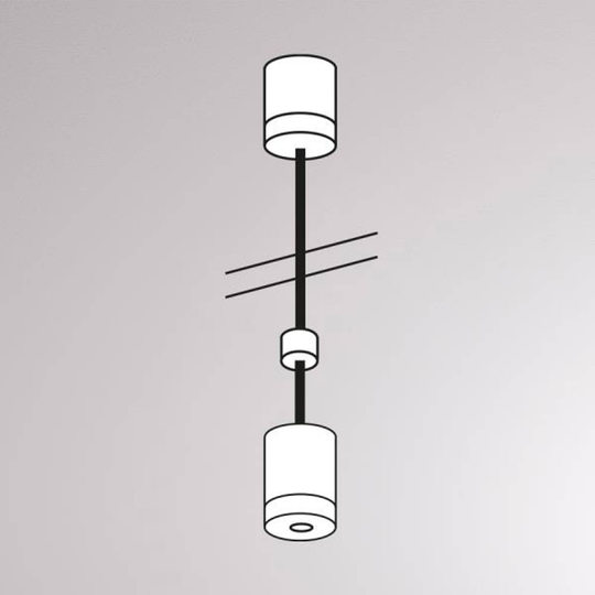 Upphängningssystem för Volare skena, 100 cm, svart