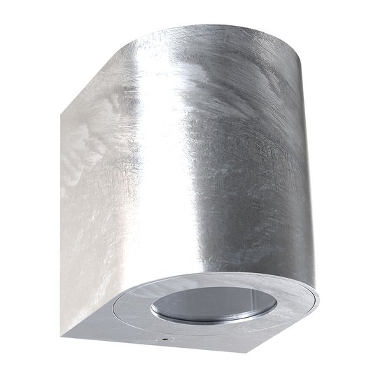 LED-utomhusvägglampa Canto 2, 10 cm, zink
