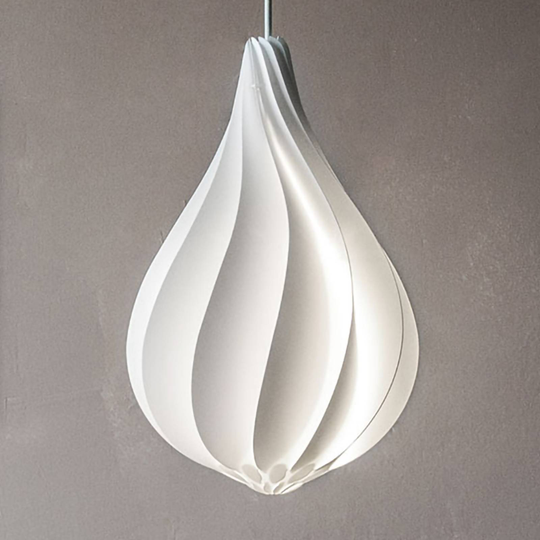 UMAGE Alva Medium hänglampa cord set vit, 42 cm