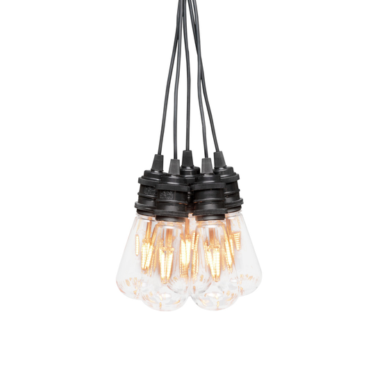 Tilläggsslinga E27 10 amb. LED (Svart)