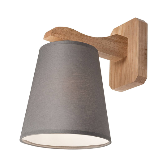 Vägglampa LW741186, ek/grå