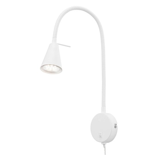 LED-vägglampa 2028 med väggelement, vit