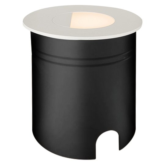 LED-inbyggnadslampa Aspen med diffusor, rund, vit