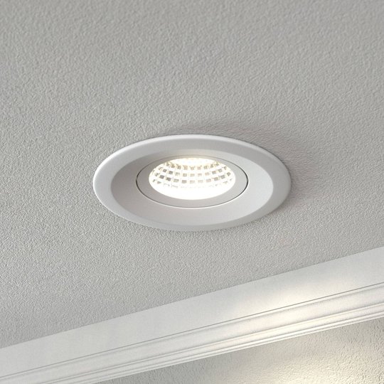 Arcchio Fortio LED-inbyggnadslampa 3 000K 50° vit