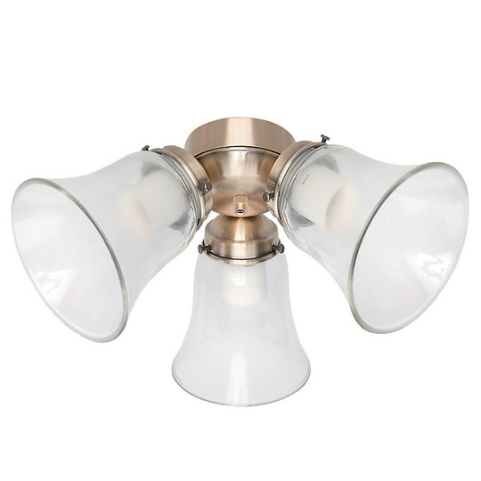 Lampa till takfläkten Hunter, antikmässing