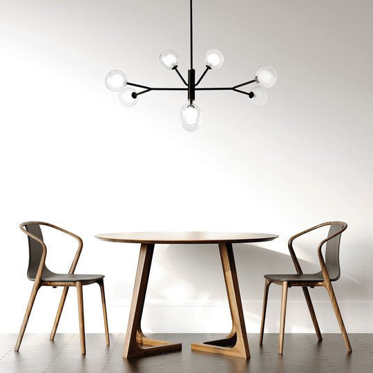 Avståndstaklampa Cosmo, 8 lampor