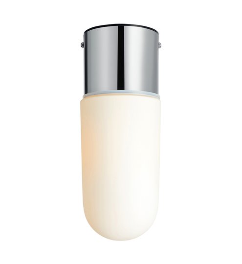 Zen opalglas taklampa (Förkromad/blank)