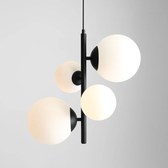 Hänglampa Bloom, 4 lampor, svart