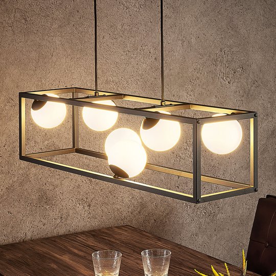 Lindby Utopia LED-hänglampa, 6 lampor