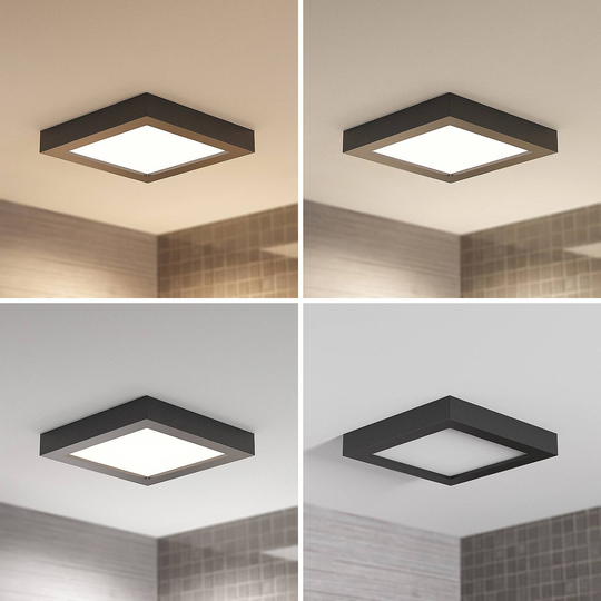 Prios Mazin LED-taklampa, IP44, CCT, 24 W