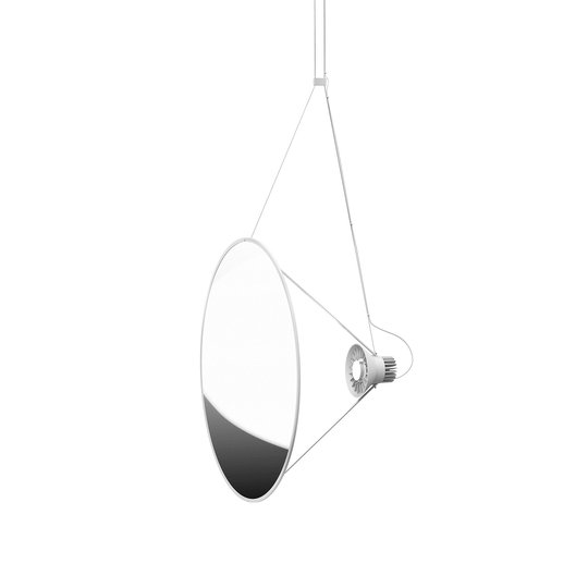 Luceplan Amisol LED-pendellampa Ø 75 cm silver