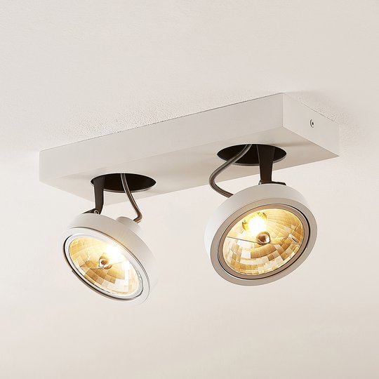 Arcchio Jorvin takspotlight, 2 lampor, vit