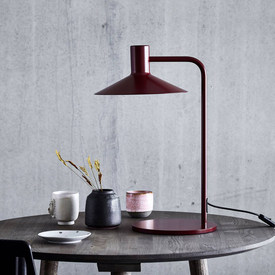 FRANDSEN Minneapolis bordslampa vinröd matt