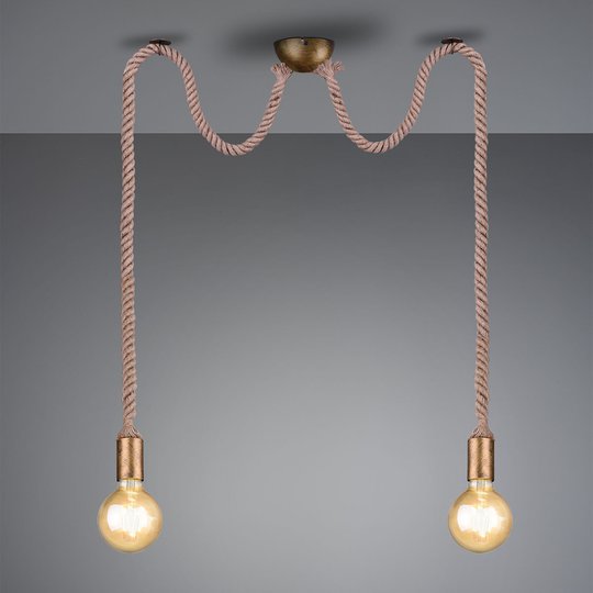 Pendellampa Rope med dekorativt rep 2 lampor
