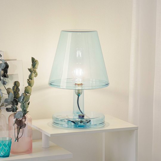 Fatboy LED-bordslampa Trans-Parents blå