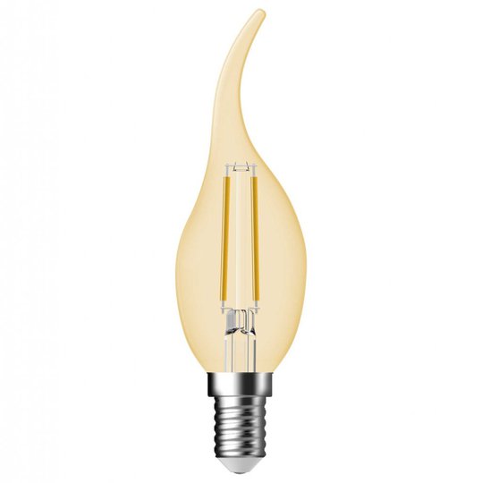 E14 böjd kronljus Amber LED 4,8W