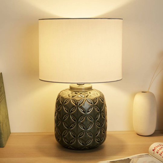 Pauleen Glowing Bloom bordslampa i vitt/grått