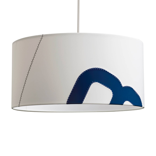 Hänglampa Hemmahamn av segel 45 cm vit/blå