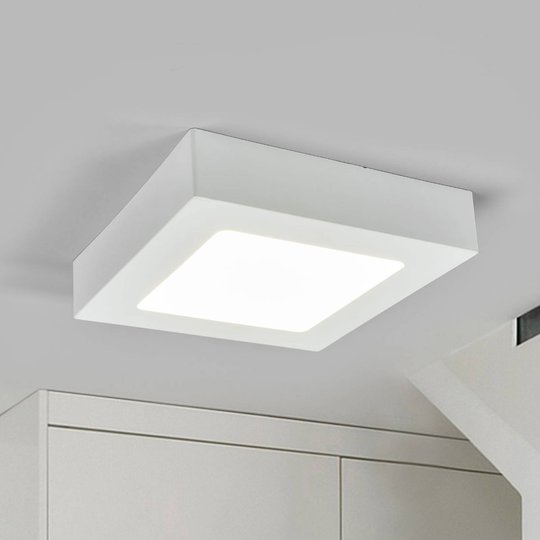 LED-taklampa Marlo vit 4 000 K kantig 18,1cm