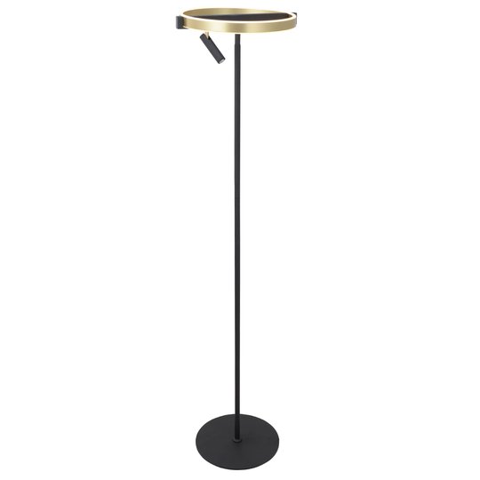 Lucande Matwei LED-golvlampa, ringformad, mässing