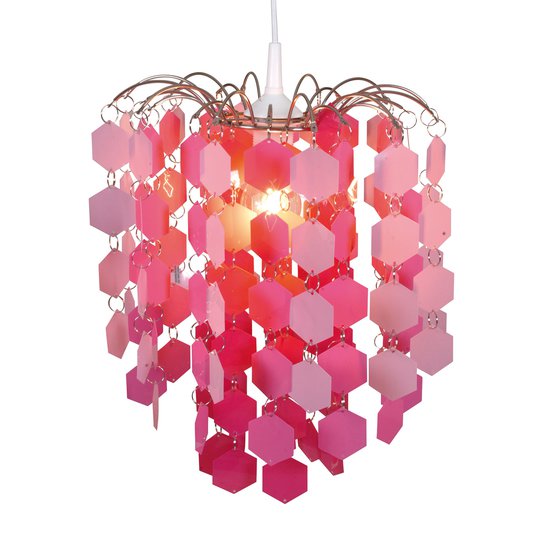 Hänglampa 6008519 med rosa dekorationselement